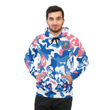 Ape Nation Pink Blue White Athletic Hoodie