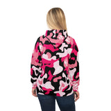 Ape Nation Pink Back White Camo Athletic Hoodie (AOP)