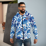 Ape Nation Camo Blue Unisex Zip Hoodie