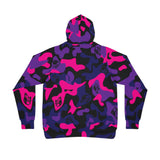 Purple Black and Magenta Ape Nation Camo Athletic Hoodie