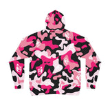 Ape Nation Pink Back White Camo Athletic Hoodie (AOP)