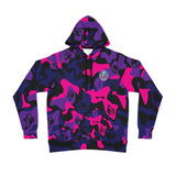 Purple Black and Magenta Ape Nation Camo Athletic Hoodie