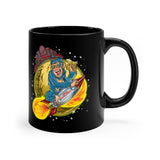 Ape On a Rocket 11oz Black Mug