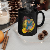 Ape On a Rocket 11oz Black Mug