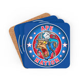 Ape Nation Logo Corkwood Coaster Set