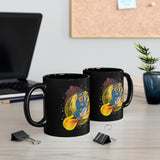 Ape On a Rocket 11oz Black Mug
