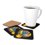 Ape On a Rocket Corkwood Coaster Set