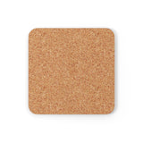 Ape On a Rocket Blue Corkwood Coaster Set