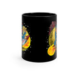 Ape On a Rocket 11oz Black Mug