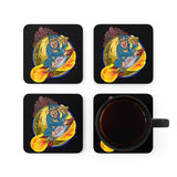 Ape On a Rocket Corkwood Coaster Set
