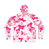 Pink and White Camo Athletic Hoodie