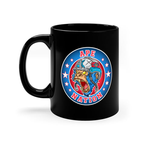 Ape Nation Black Coffee Mug, 11oz