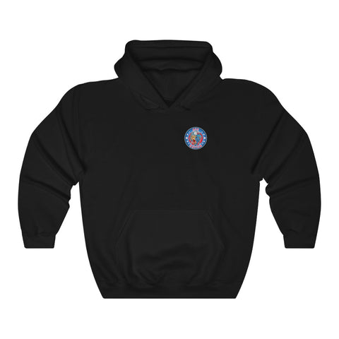 Ape Nation small logo front large logo back Unisex Heavy Blend™ Hooded Sweatshirt